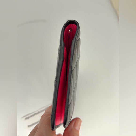 CHANEL Cambon Quilted Checkbook Wallet w/Bright Pink Interior and Entrupy COA - Picture 6 of 15